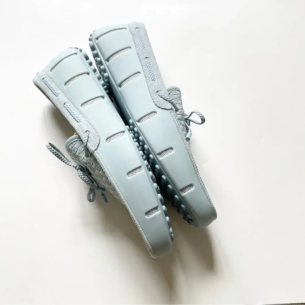 NEW Men’s Ice Blue SWIMS Woven Driver Loafers